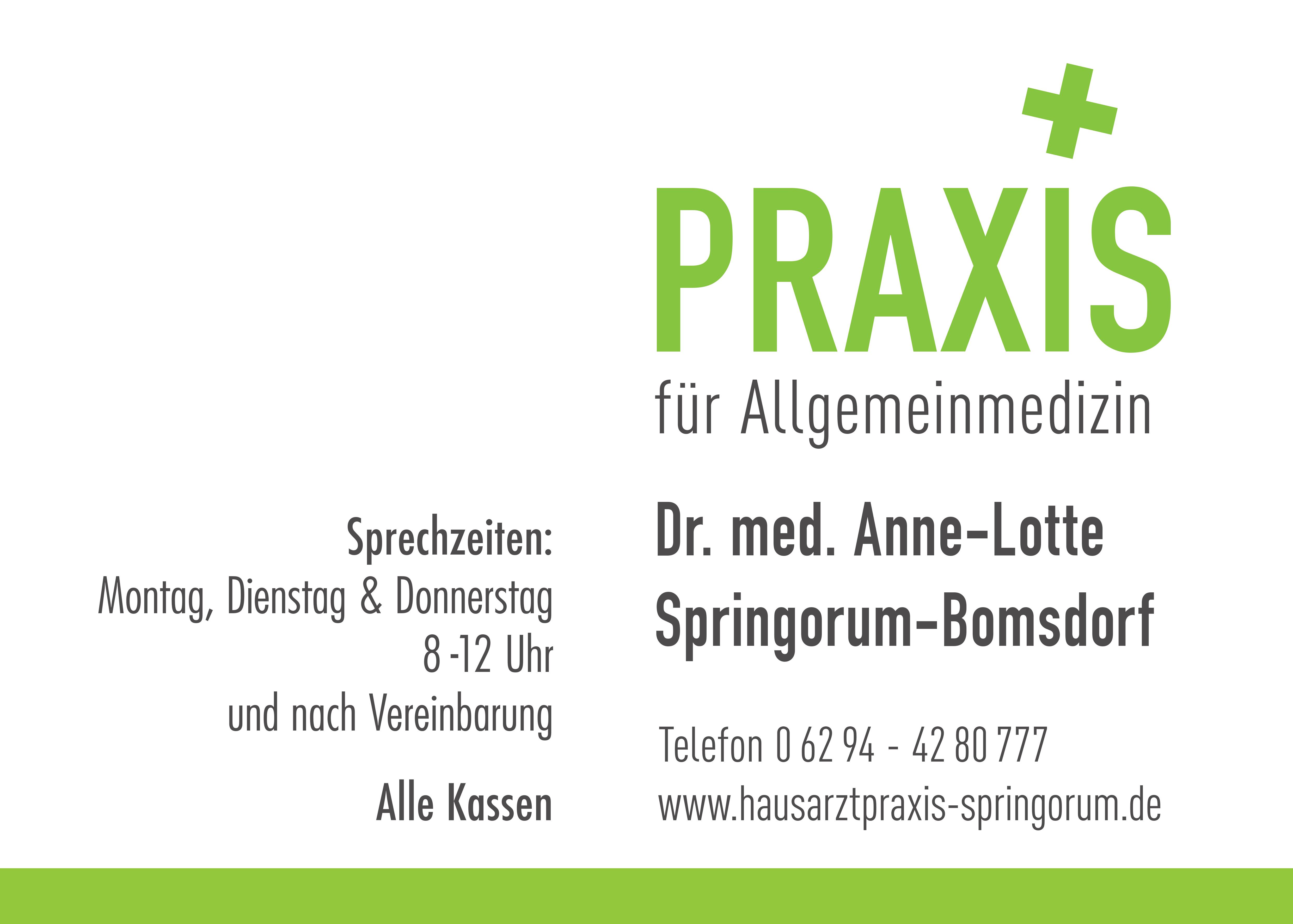 Logo Praxis für Allgemeinmedizin Dr. med. Anne-Lotte Springorum-Bomsdorf